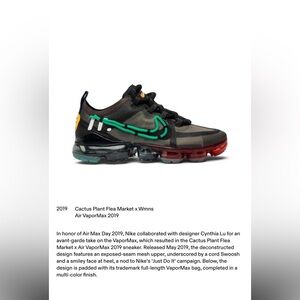 2019 sold out cactus plant flea market x women’s air Vapormax